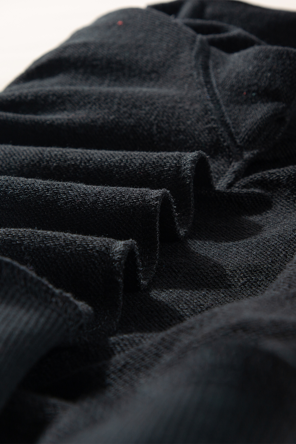 Navy Blue Plain Drop Shoulder Crewneck Pullover Sweatshirt