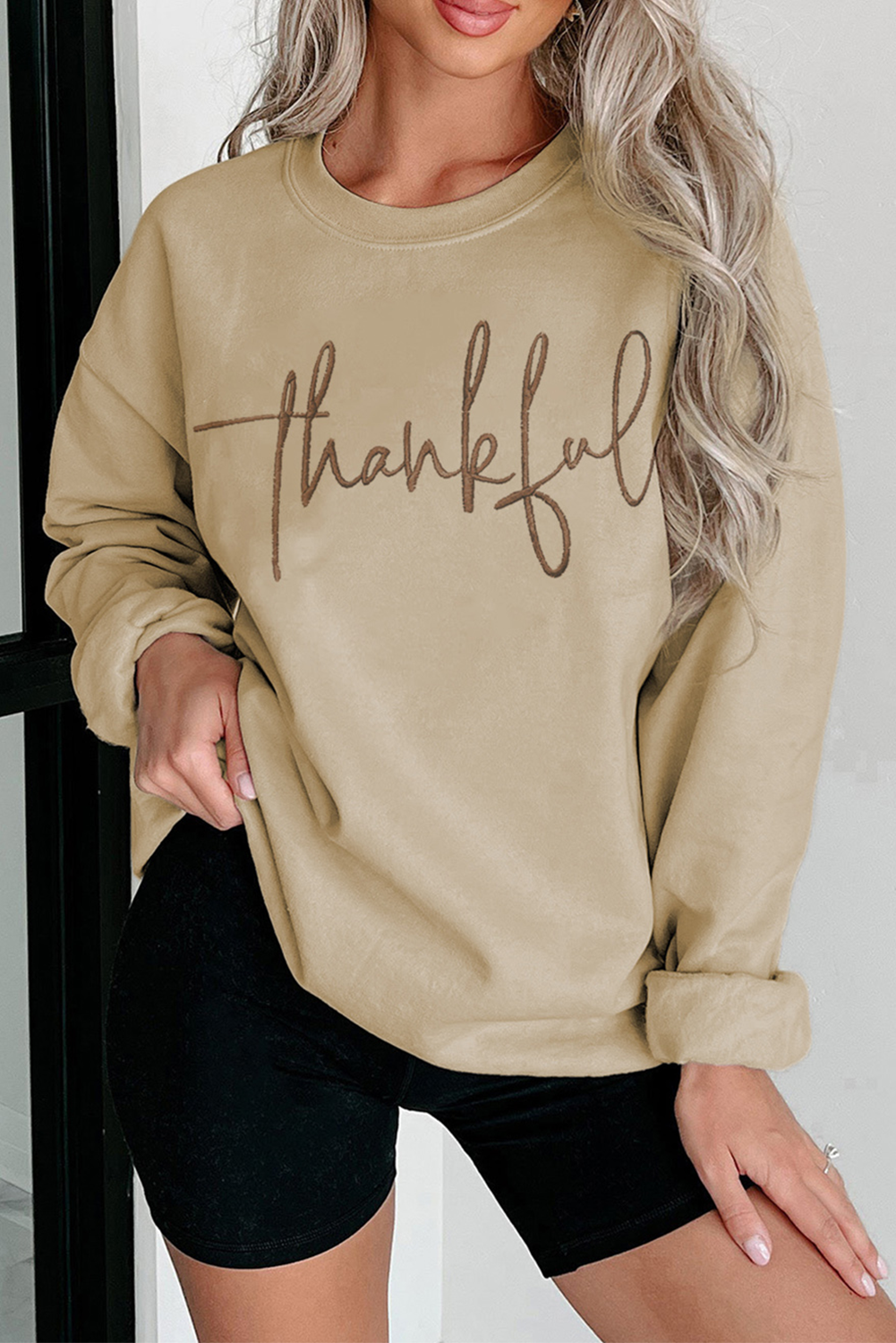 Parchment Shimmering Turkey Pattern Thanksgiving Holiday Sweatshirt