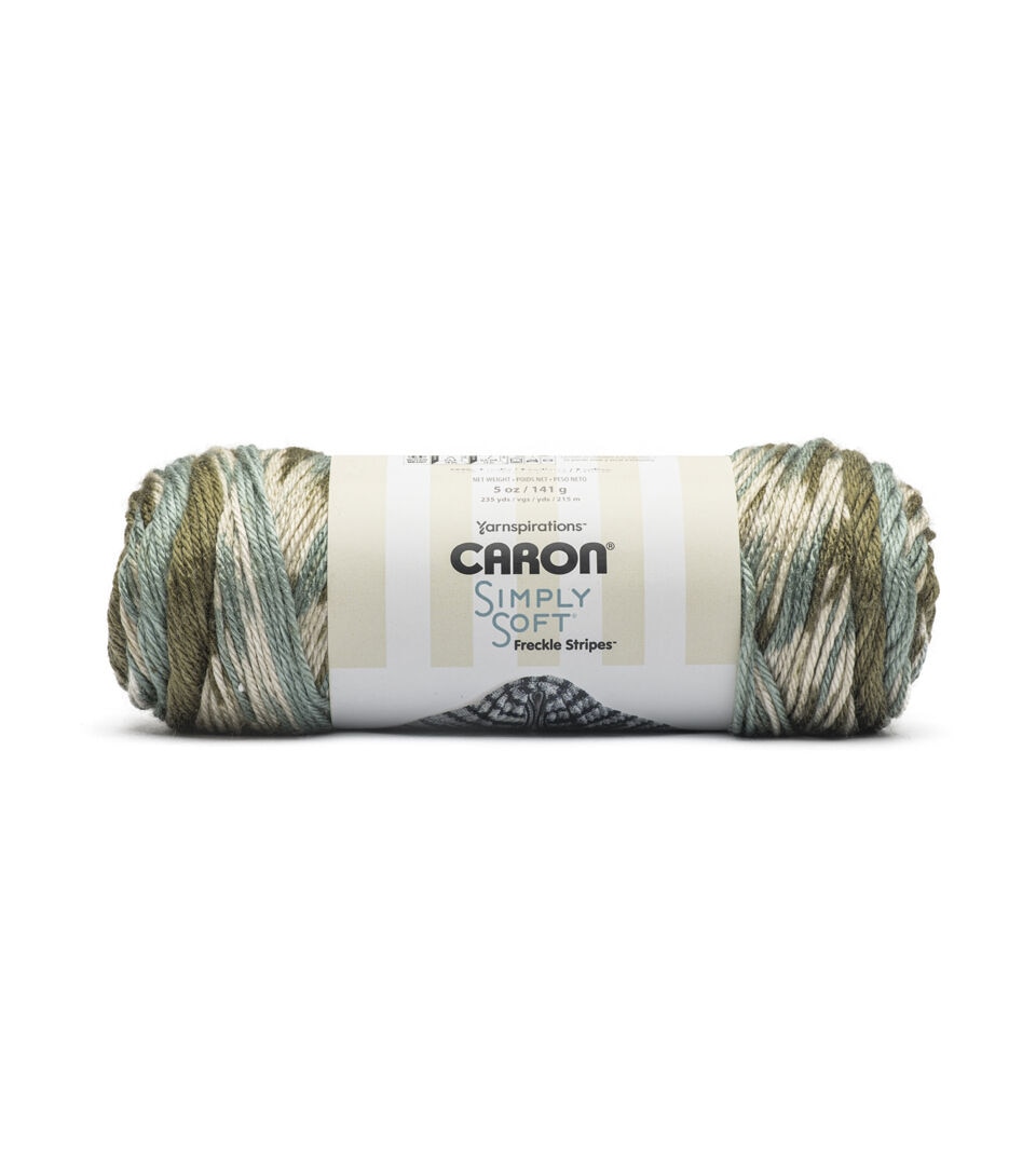 Caron Simply Soft Freckles Stripe 315yds Worsted Acrylic Yarn