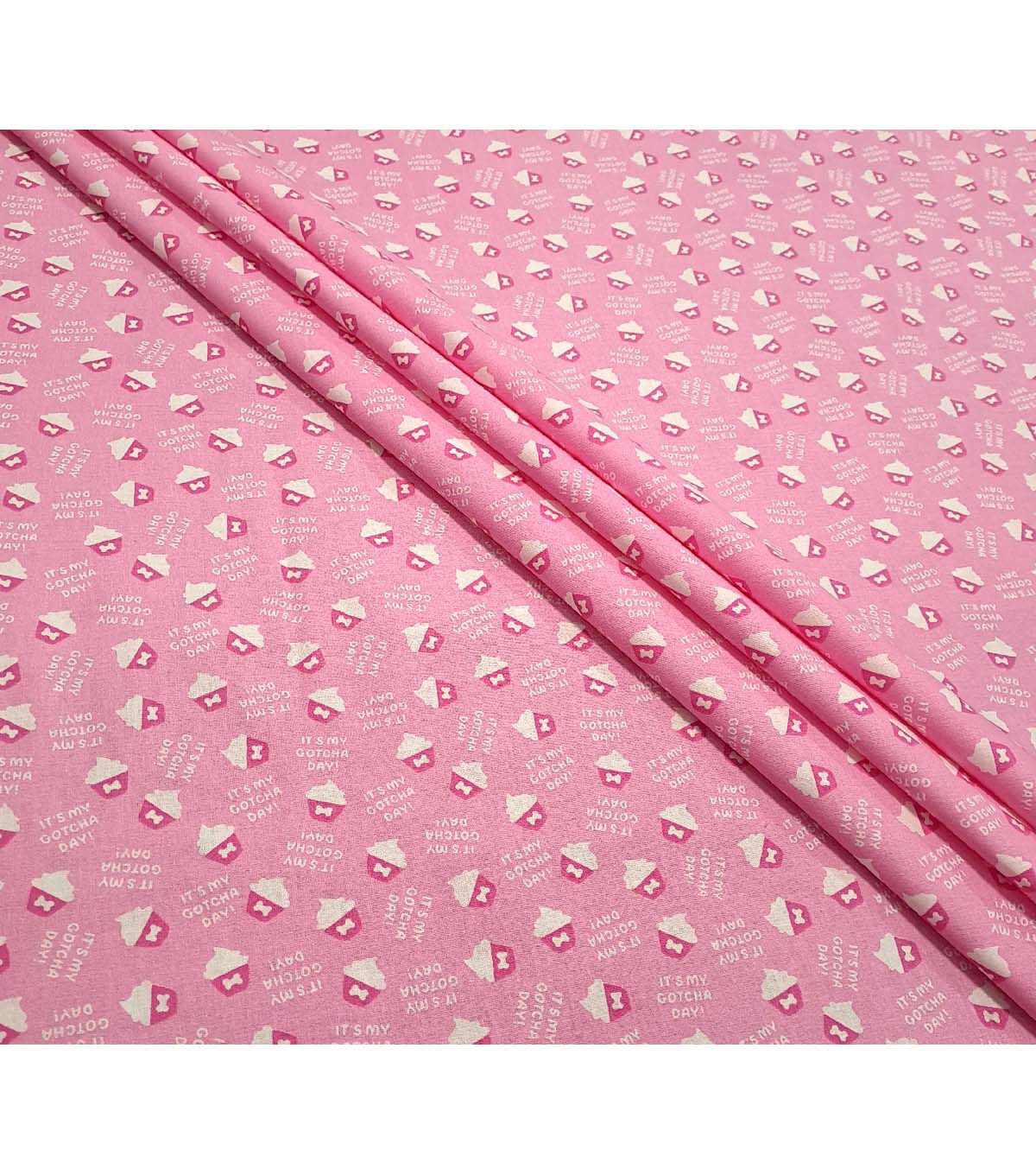 Cupcakes on Pink Novelty Cotton Fabric