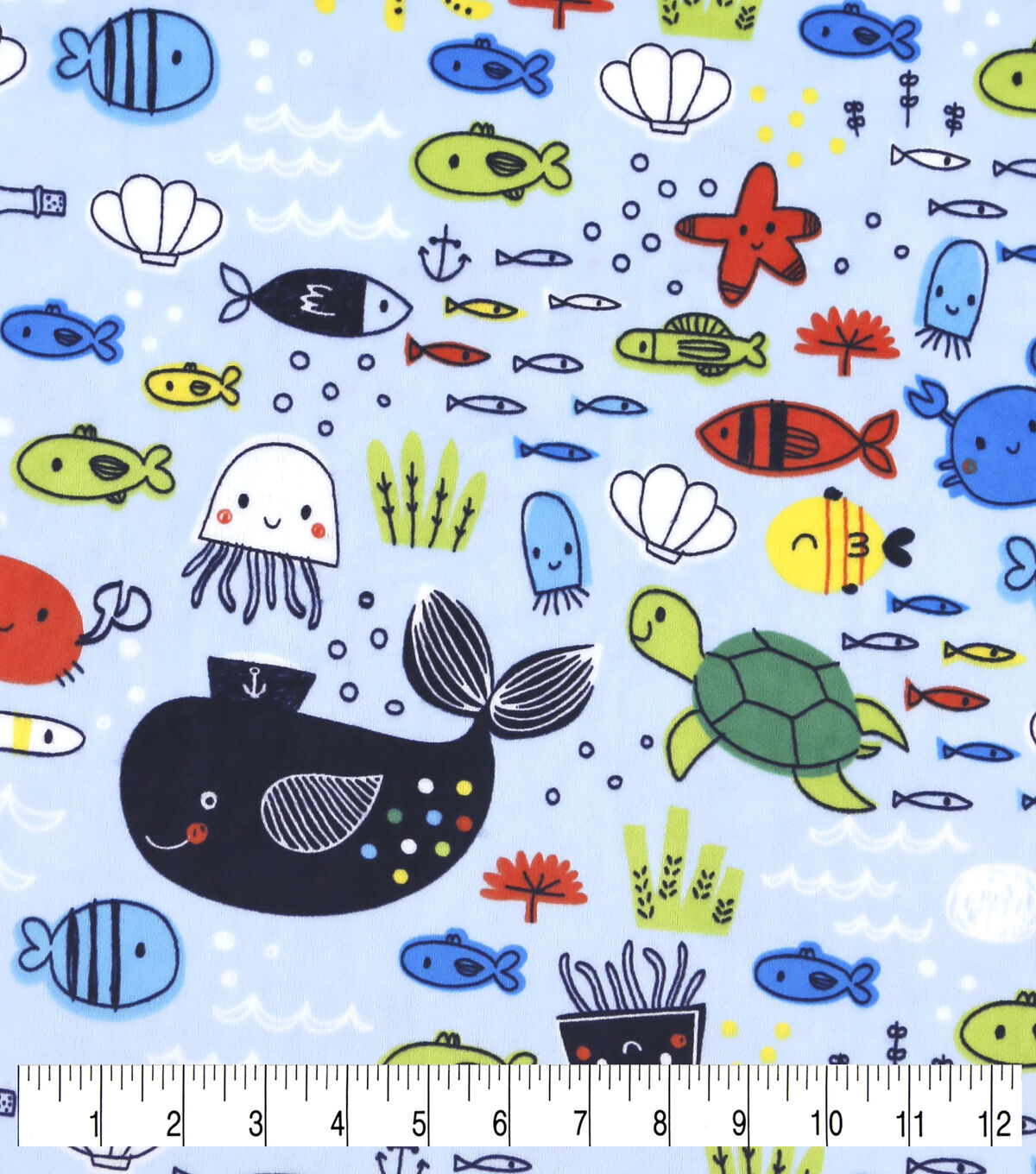 Soft & Minky Baby Sea Creatures Fleece Fabric