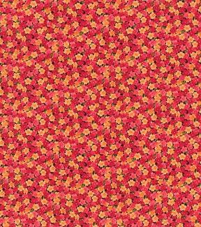Coral Floral Quilt Cotton Fabric by Keepsake Calico