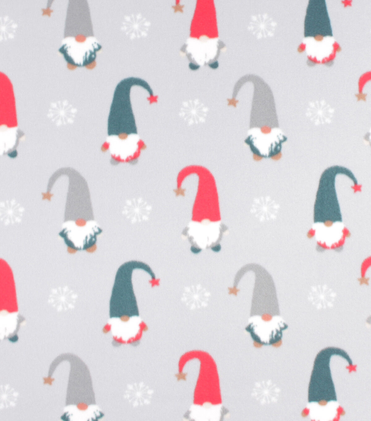 Simple Gnomes Blizzard Prints Fleece Fabric
