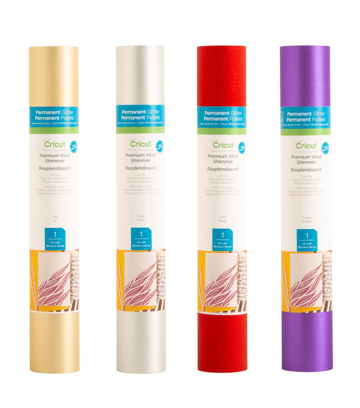 Cricut 12 x 48 Permanent Shimmer Glitter Premium Vinyl Roll