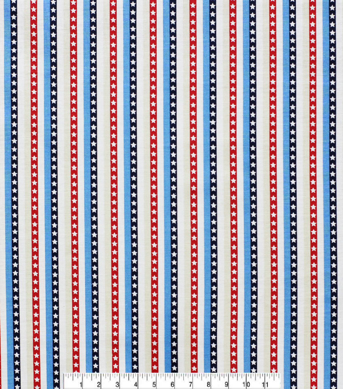 Star Stripe Patriotic Cotton Fabric