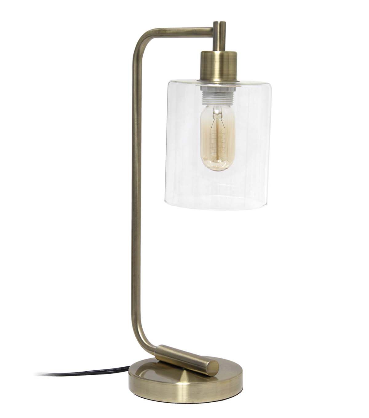 All The Rages 19 Iron Desk Lamp With Glass Shade