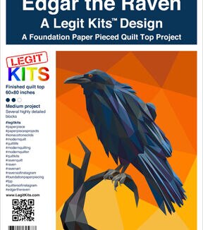 Legit Kits Edgar the Raven Foundation Paper Pieced Quilt Top Kit