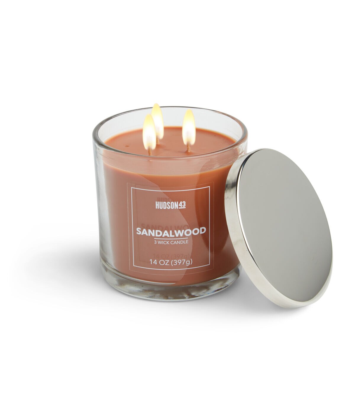 14oz Sandalwood Scented Jar Candle by Hudson 43