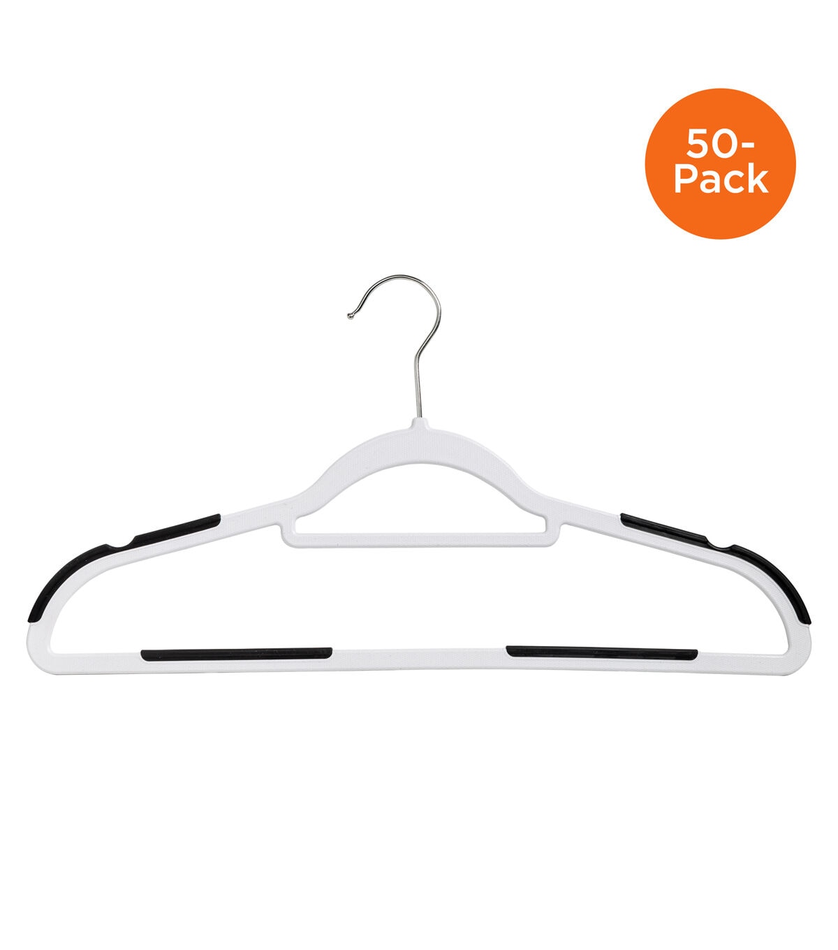 Honey Can Do 18 x 9.5 Anti Slip Plastic Hangers 50pk