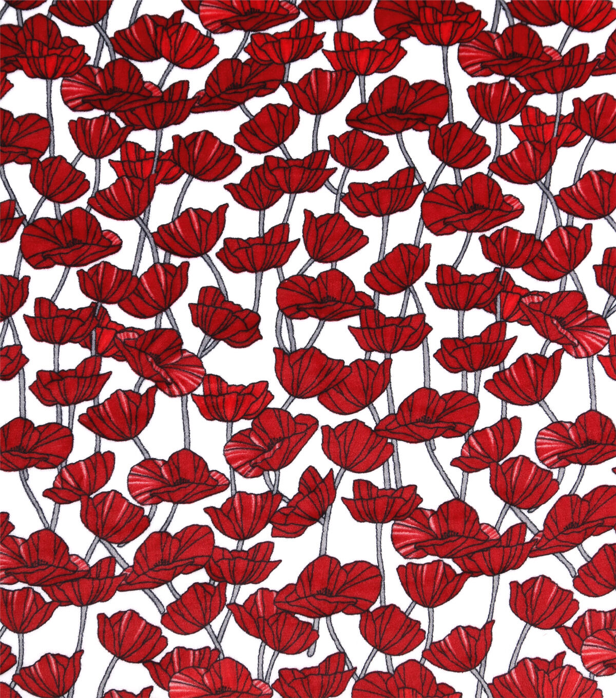 Poppies Sew Lush Fleece Fabric