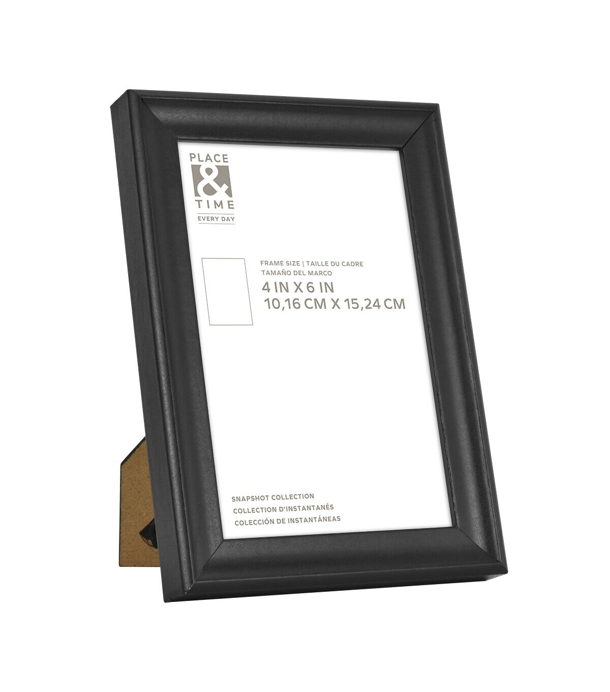 4 x 6 Black Snapshot Tabletop Picture Frames 4pk by Place & Time