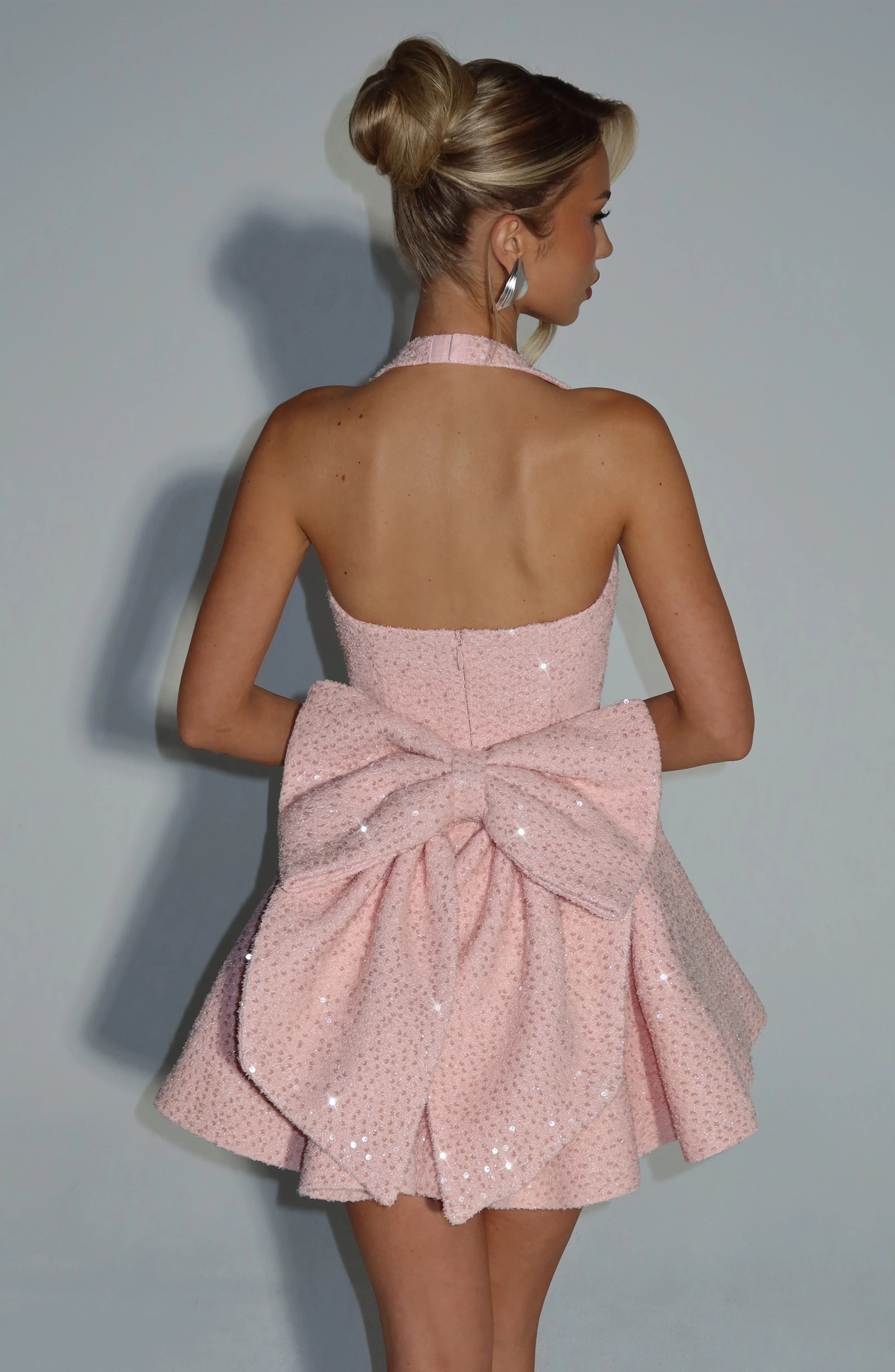 Georgette Mini Dress - Blush