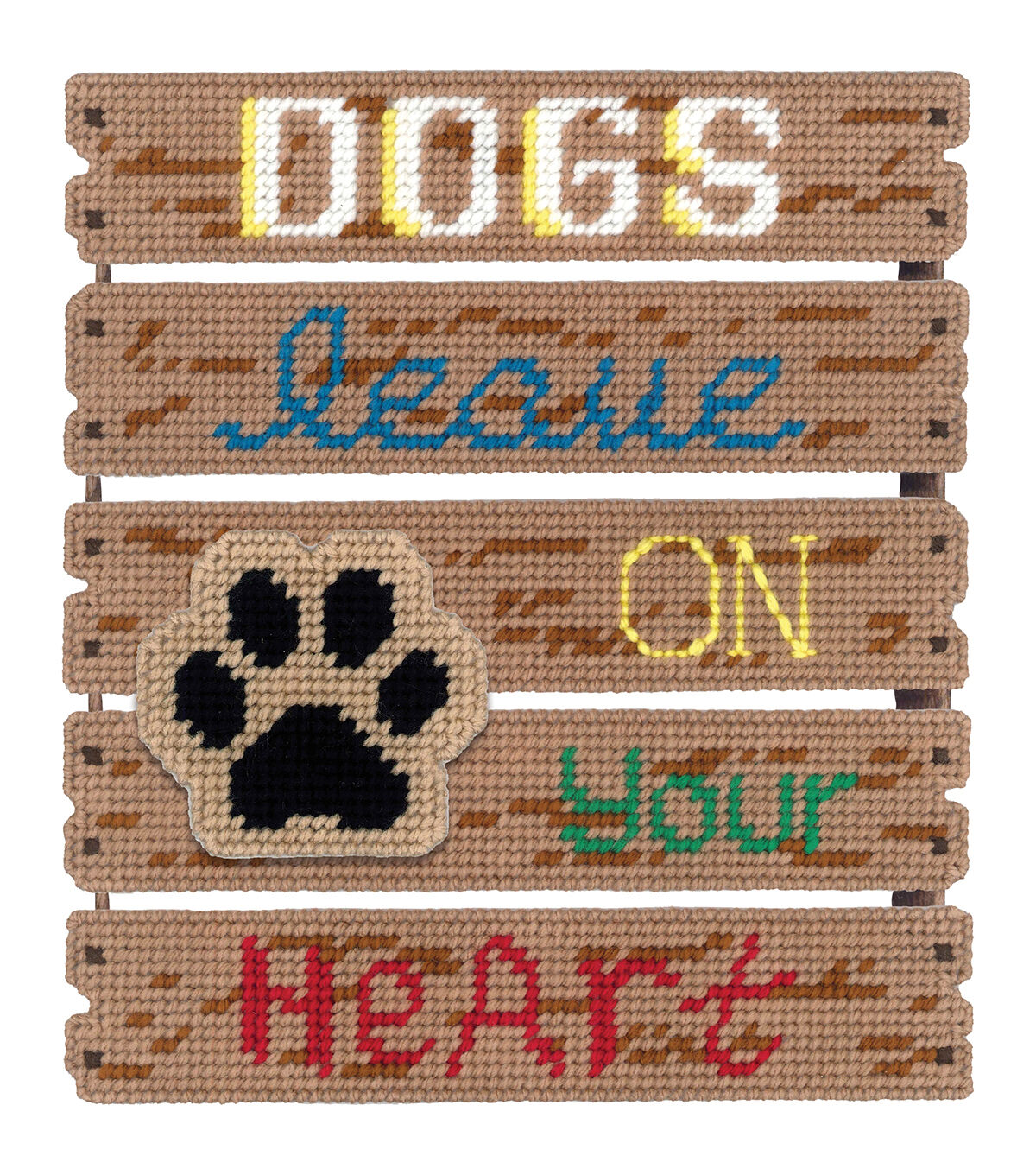 Janlynn 10.5 x 11.5 Dogs Leave Pawprints Plastic Canvas Kit
