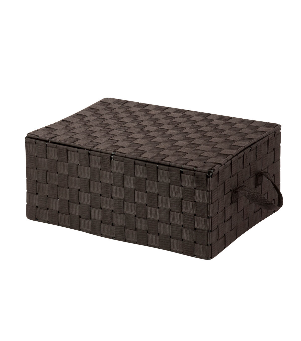 Honey Can Do 17 Espresso Woven Storage Box With Hinged Lid