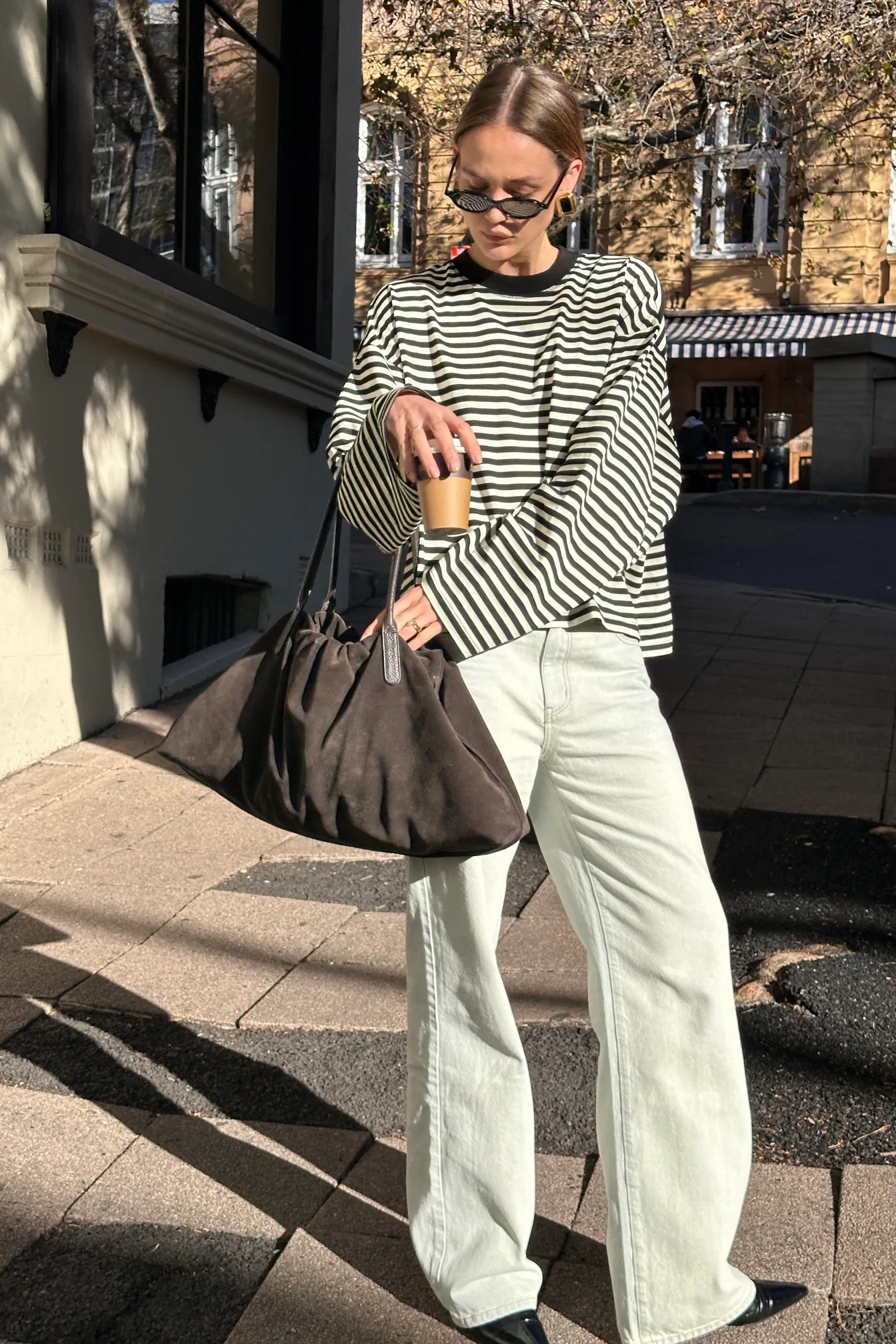 Bloom Long Sleeve Top Onyx Stripe