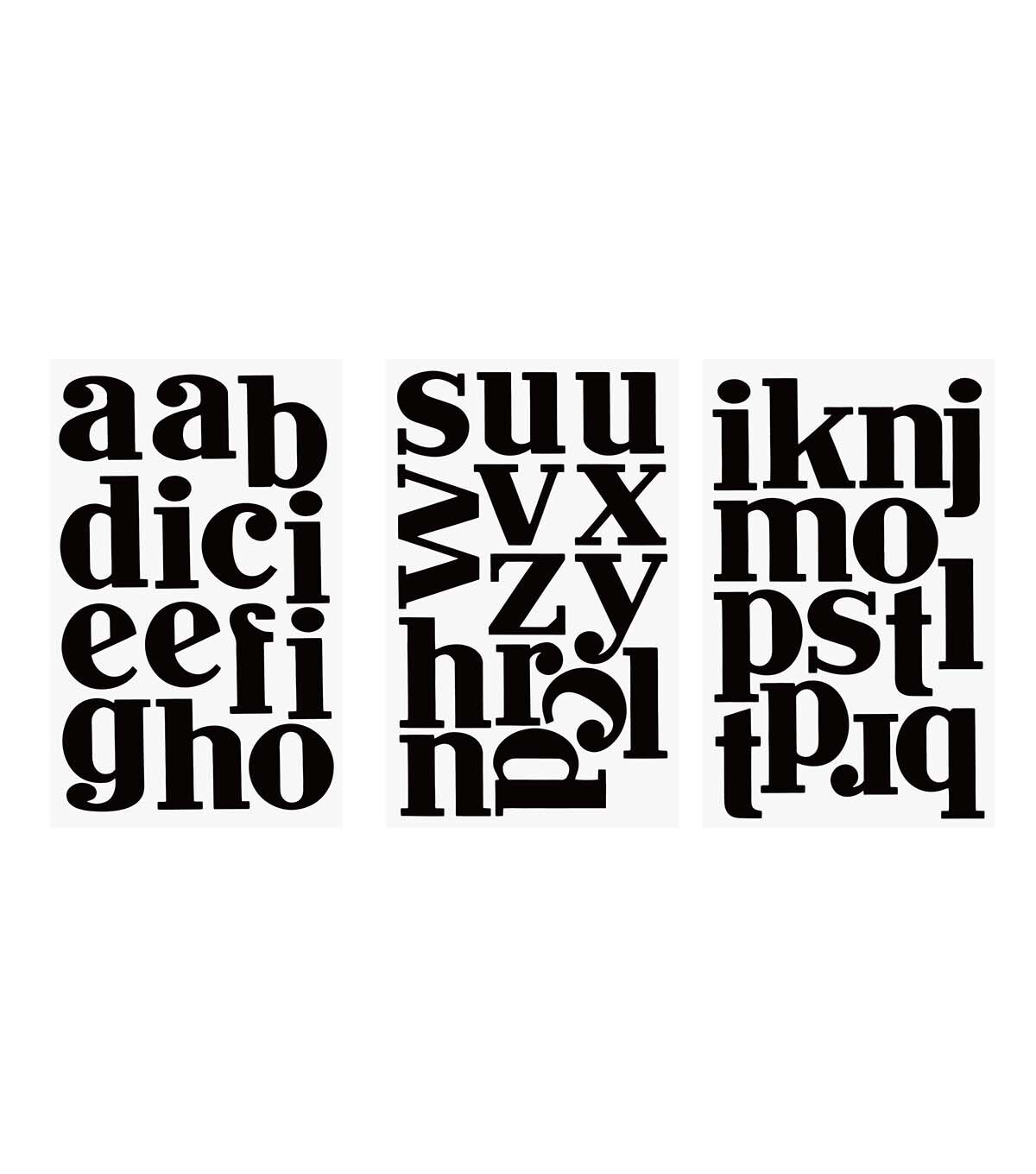 2 Black Iron On Letters 3 Sheets by hildie & jo