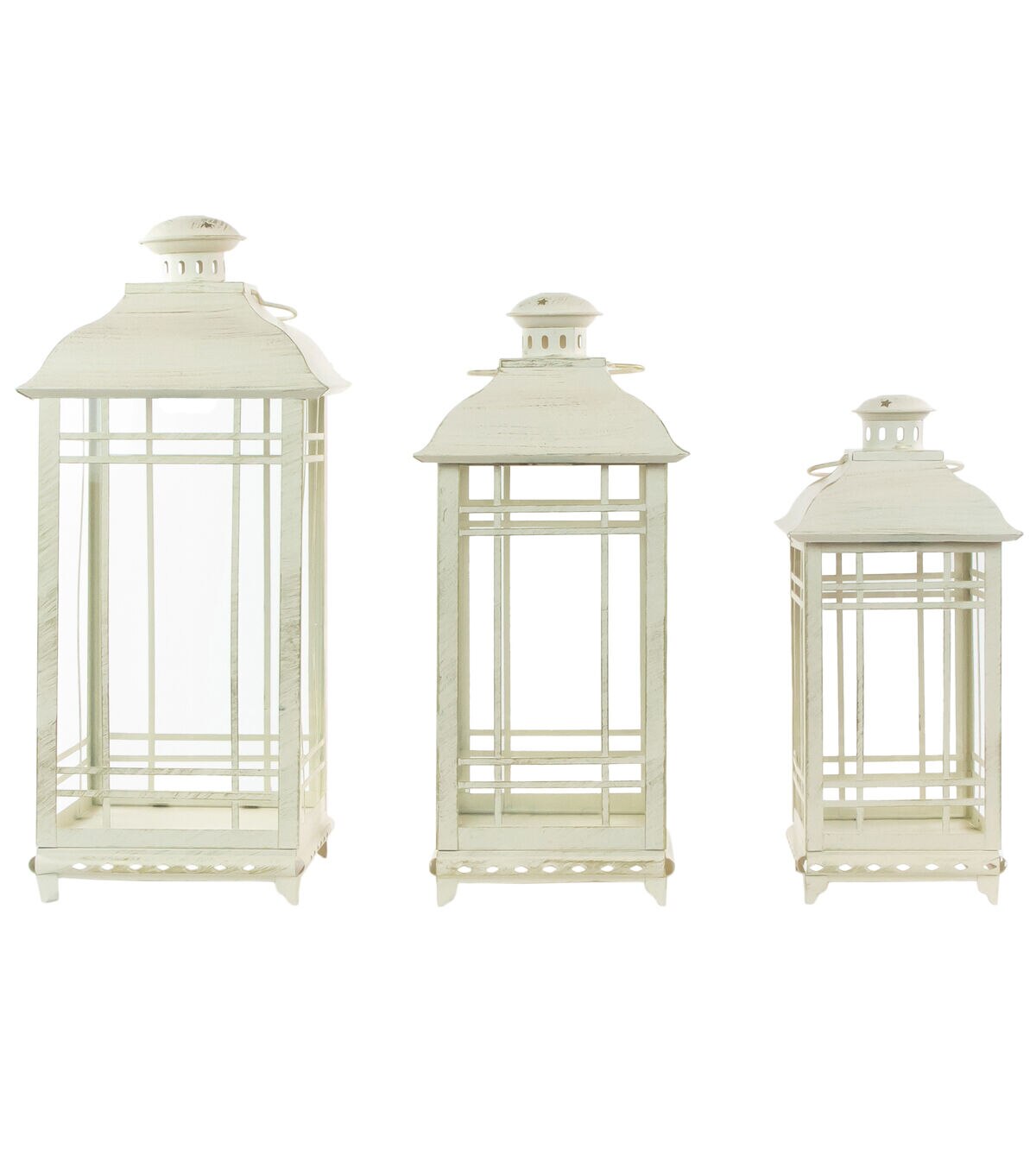 Northlight 19.5 Cream Candle Lanterns 3ct