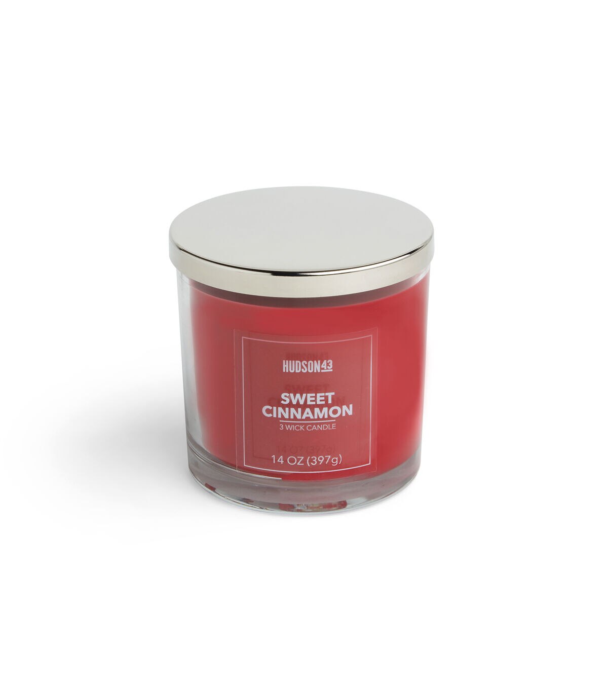 14oz Sweet Cinnamon Scented Jar Candle by Hudson 43