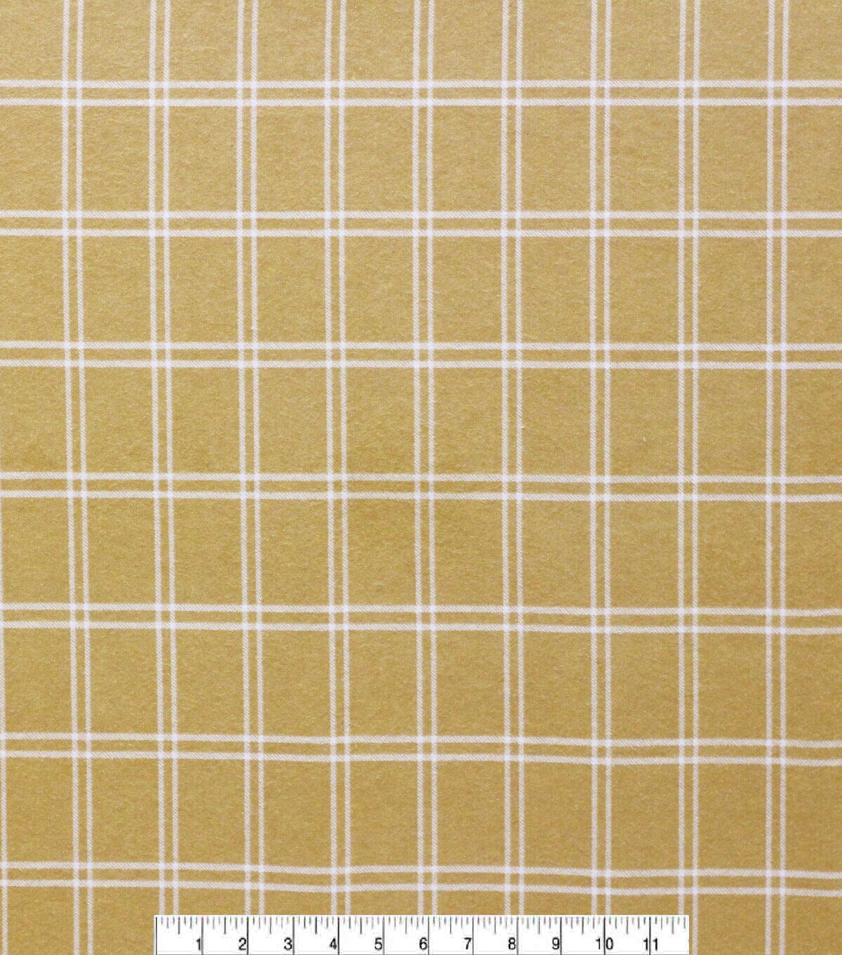 Super Snuggle Mustard Plaid Flannel Fabric