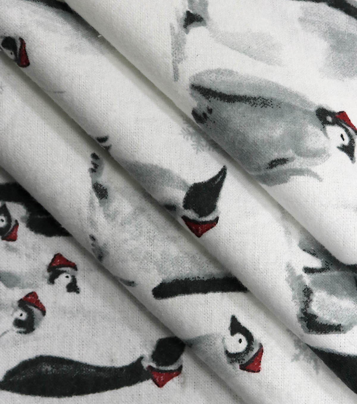 Penguins on White Super Snuggle Flannel Fabric