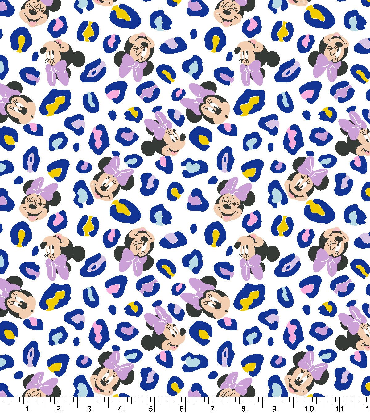 Minnie Mouse Leopard Disney Cotton Fabric