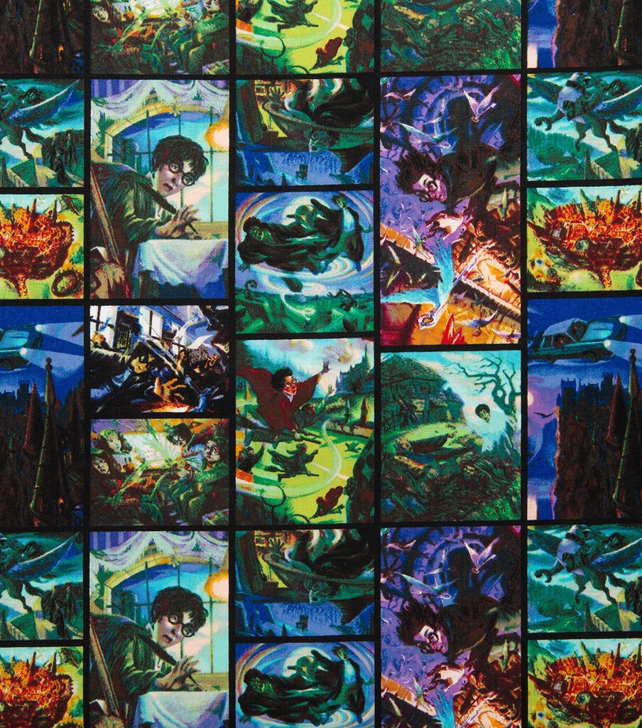 Harry Potter Scene Frames Cotton Fabric