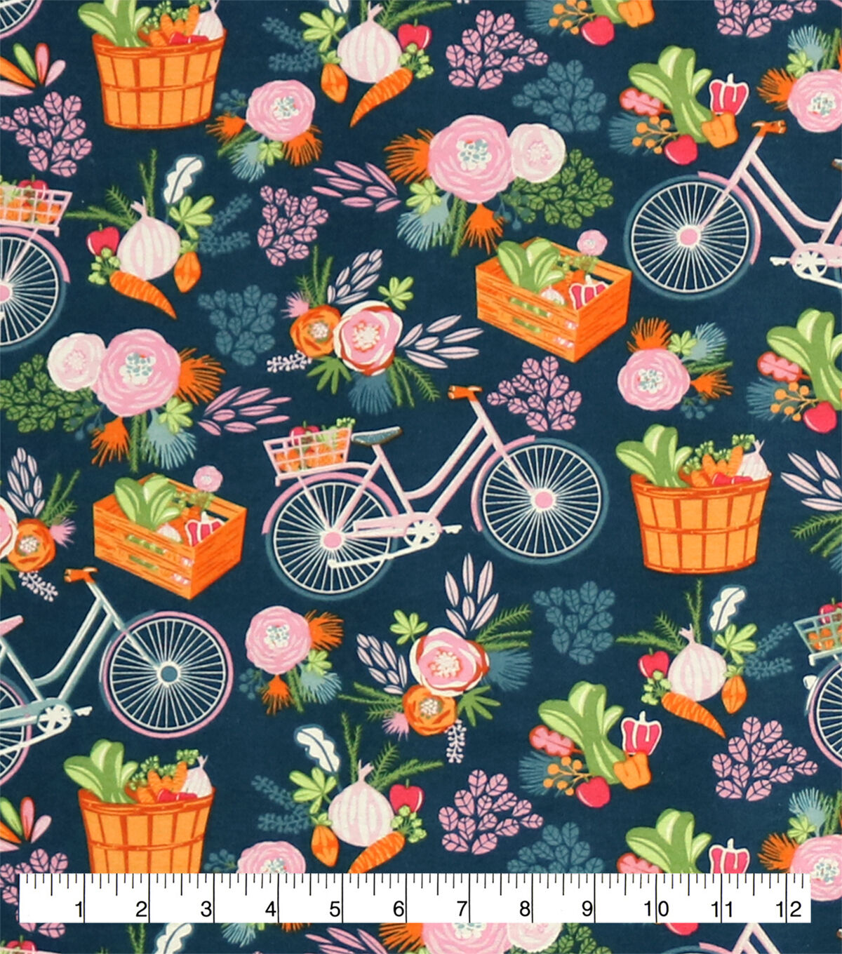 Clean Eating Bicycles Super Snuggle Flannel Fabric