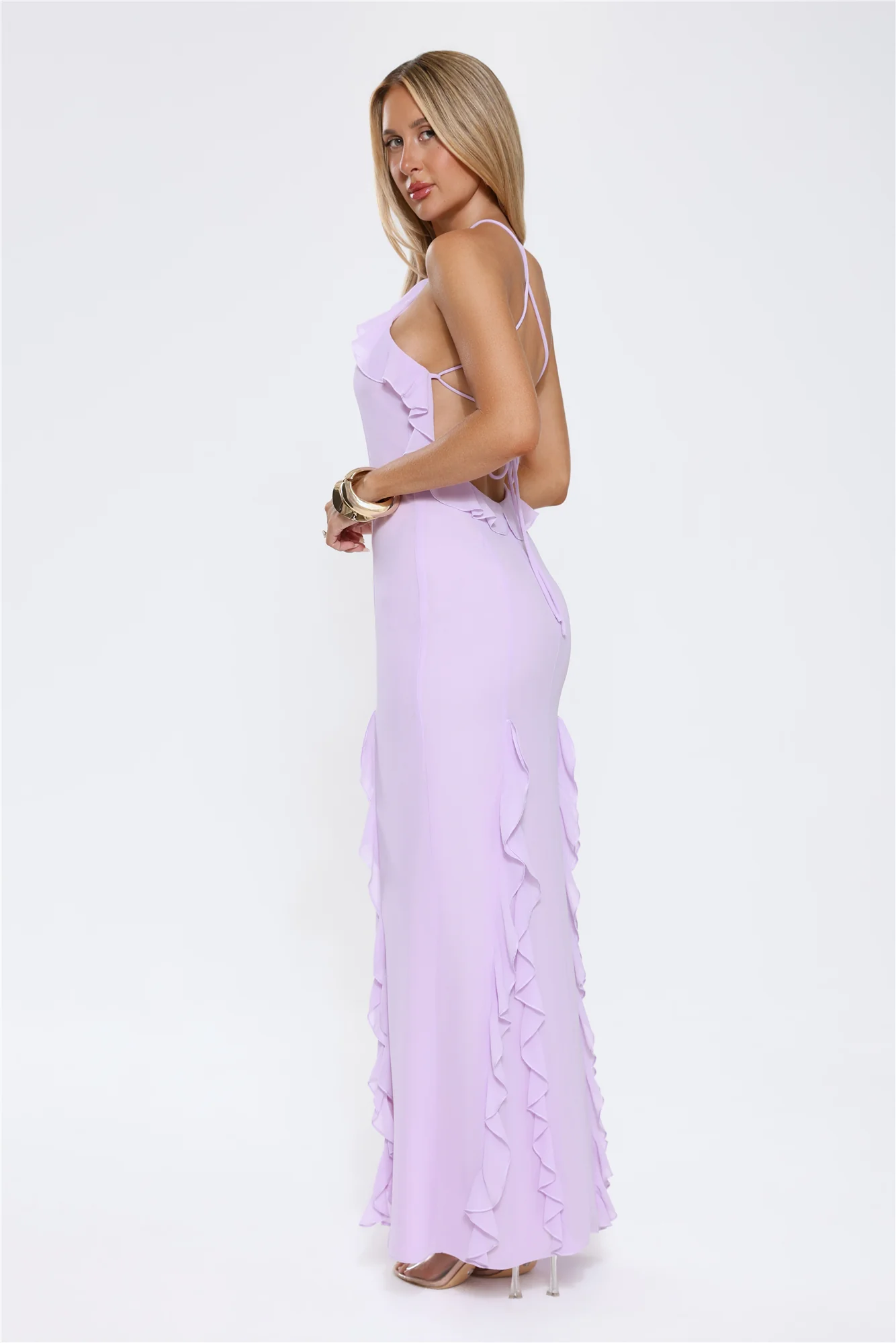 Showstopper Nights Maxi Dress Lilac