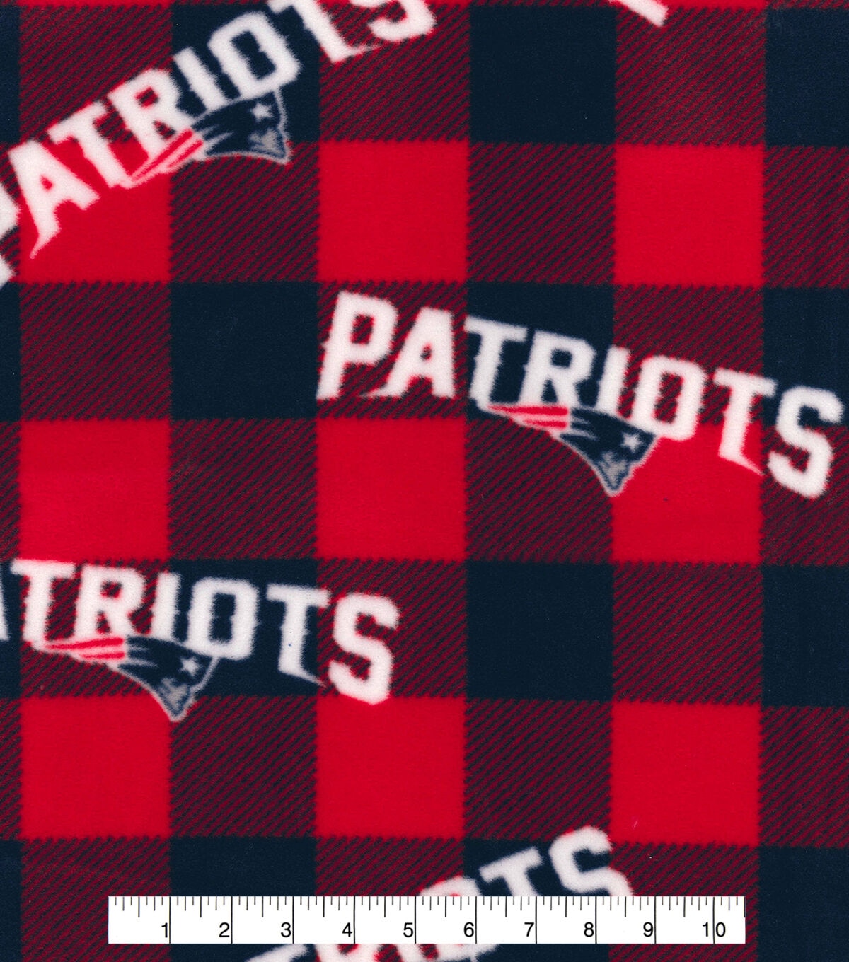 Fabric Traditions New England Patriots Fleece Fabric Buffalo Check