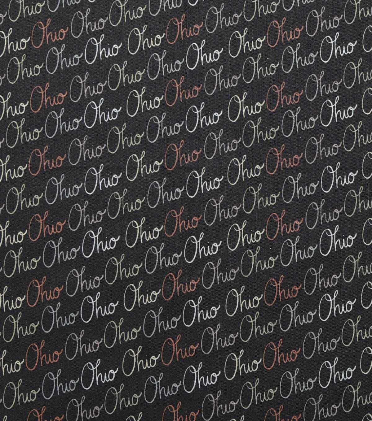 Ohio State Pride Cotton Fabric Next Gen Words