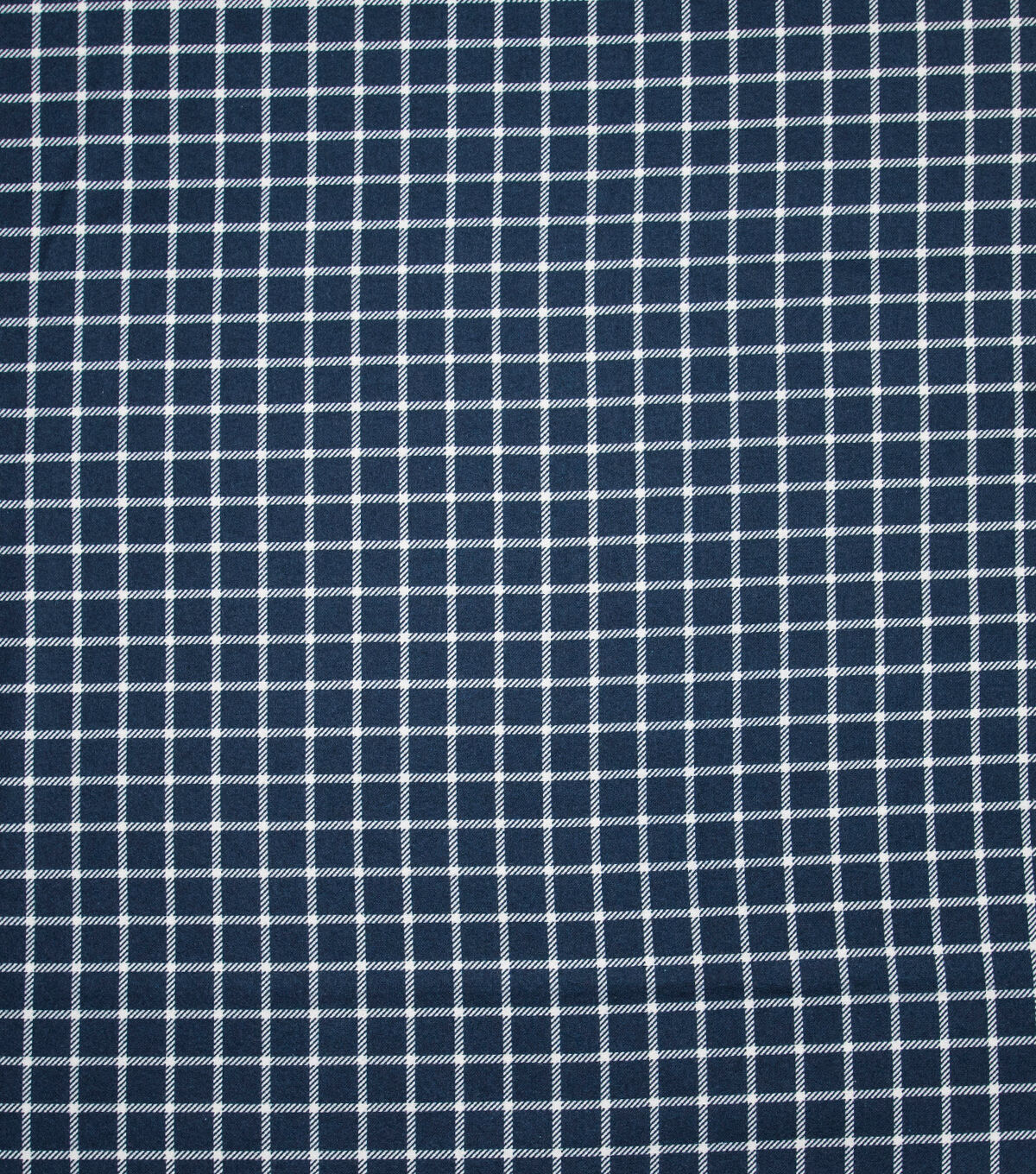 Super Snuggle Navy Windowpane Plaid Flannel Fabric