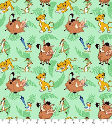Lion King Friends Pack Disney Cotton Fabric