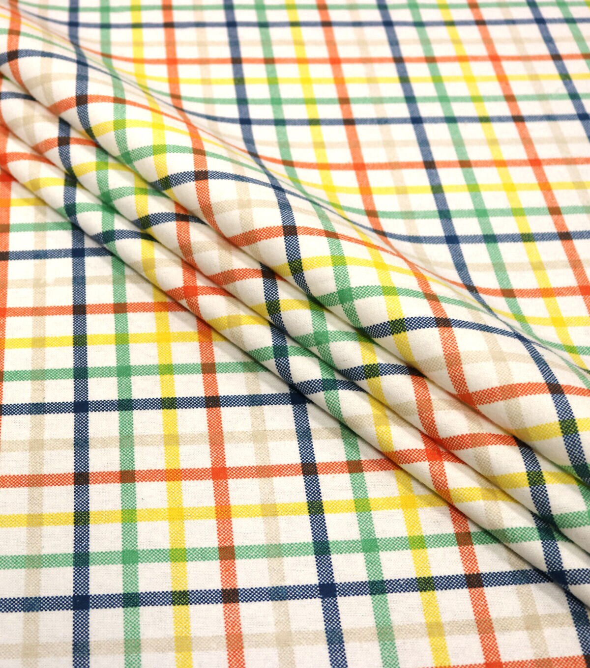 POP! Multi Bright Check Super Snuggle Flannel Fabric