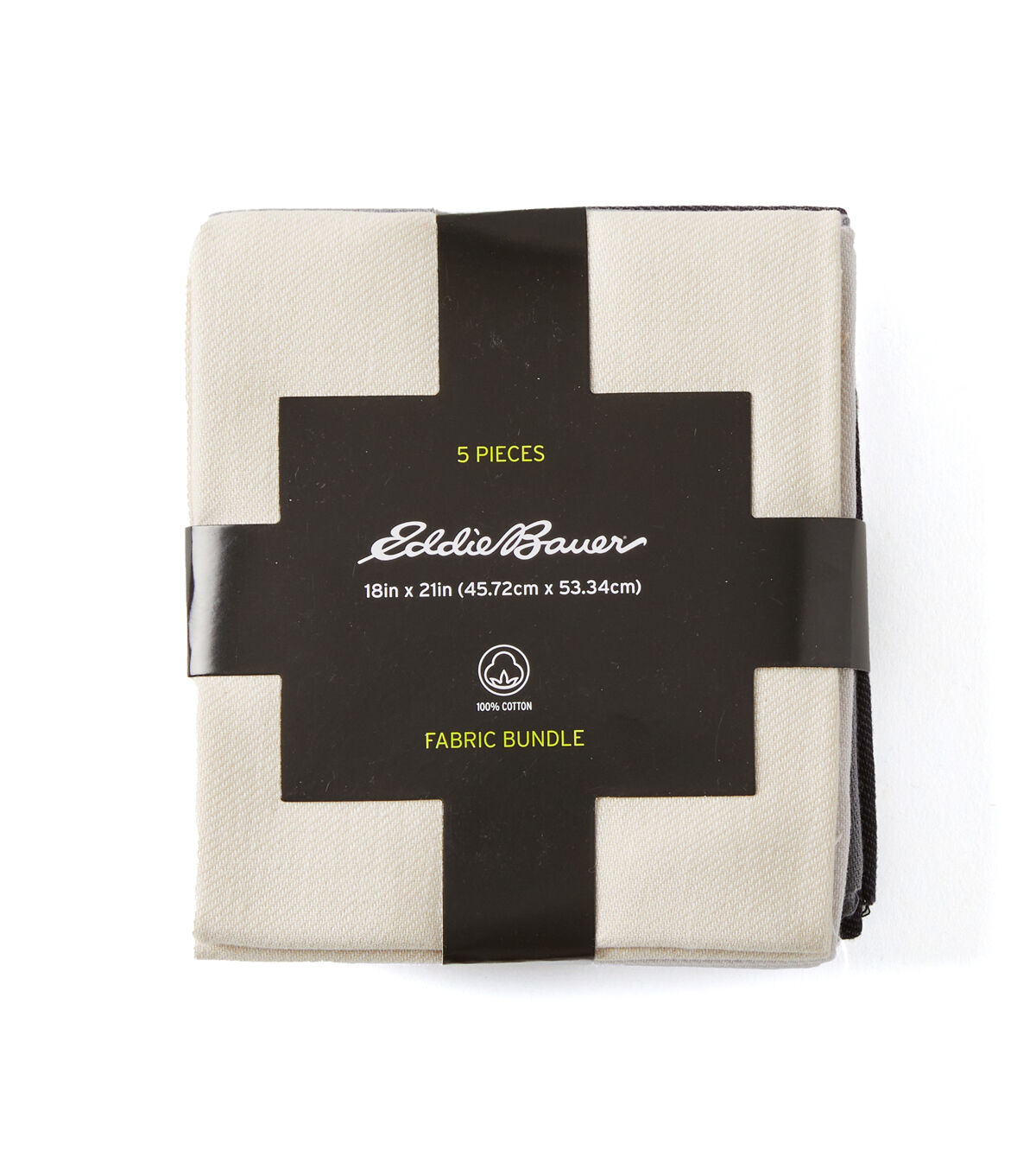 Eddie Bauer White Solid Yarn Dyed Cotton Fabric Quarter Bundle 5pc