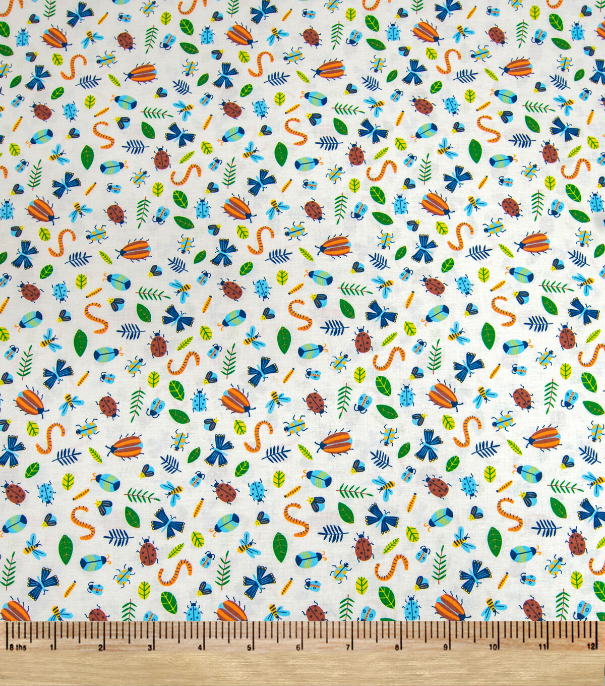 POP! Insects On White Novelty Cotton Fabric