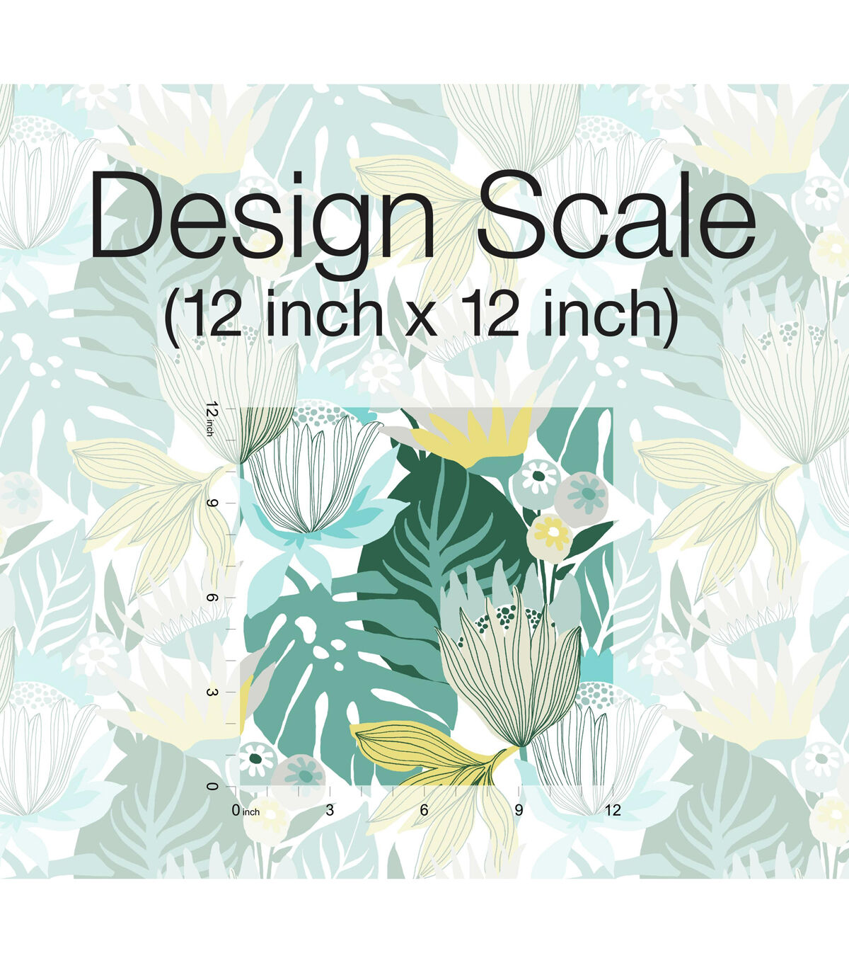 RoomMates 20.5 x 16.5' Green Retro Tropical Leaf Peel & Stick Wallpaper