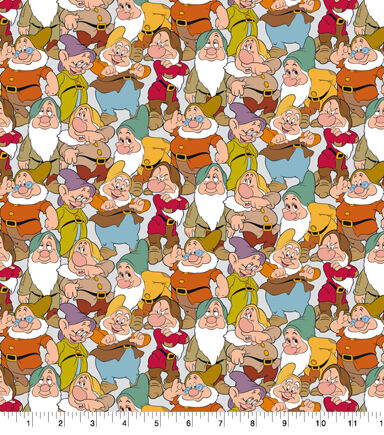 Snow White Icon Packed Disney Cotton Fabric