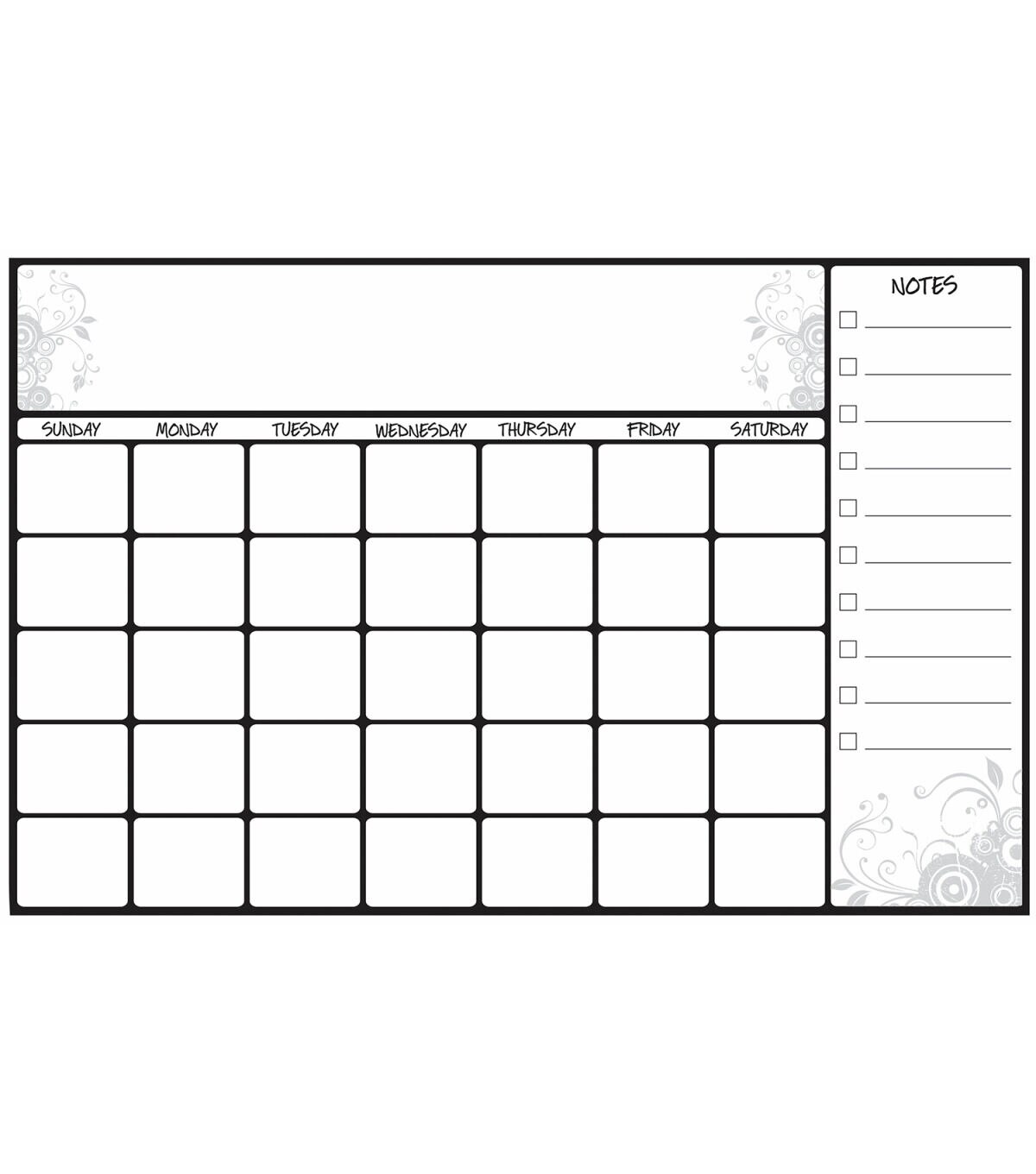 RoomMates Wall Decals Scroll Dry Erase Calendar