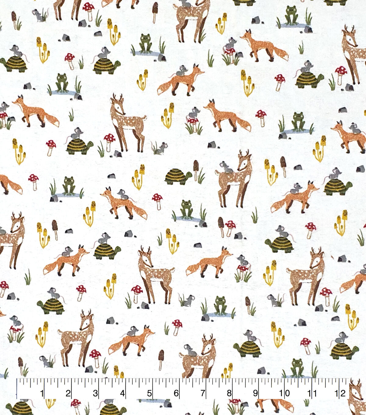 Happy Woodland Animals Super Snuggle Flannel Fabric