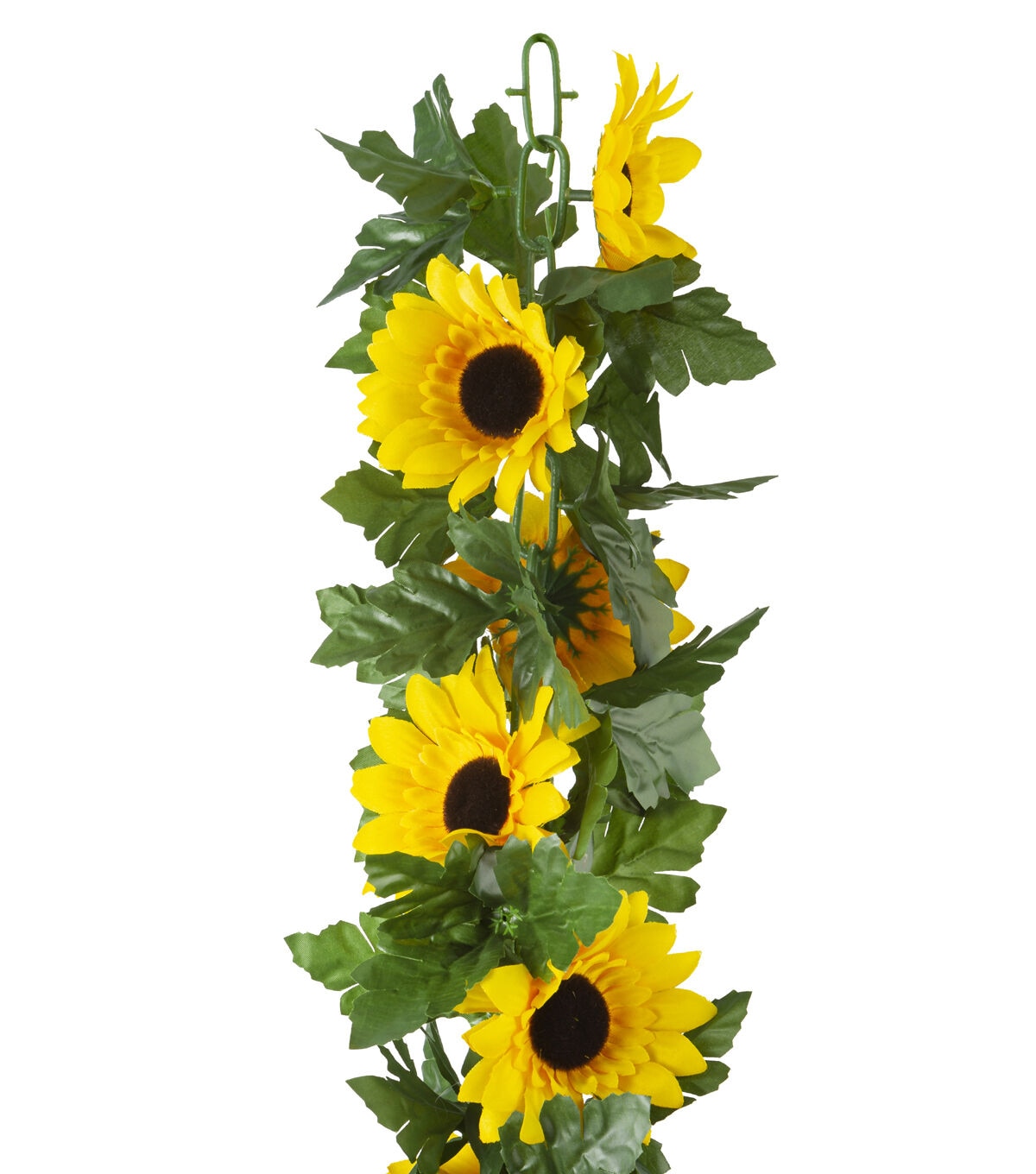 66 Yellow Sunflower & Green Leaf Garland by Bloom Room