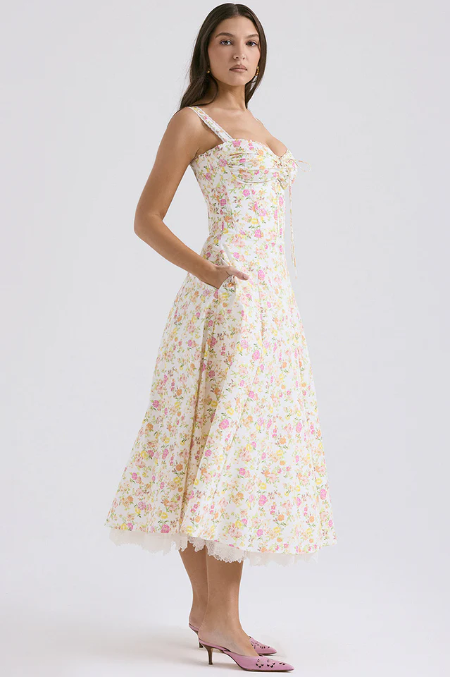 Rosalee Print Cotton Sundress