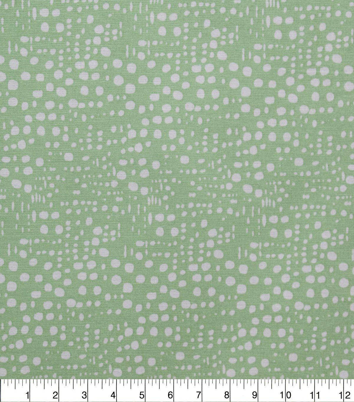Funky Dots on Light Green Quilt Cotton Fabric by Quilter's Showcase