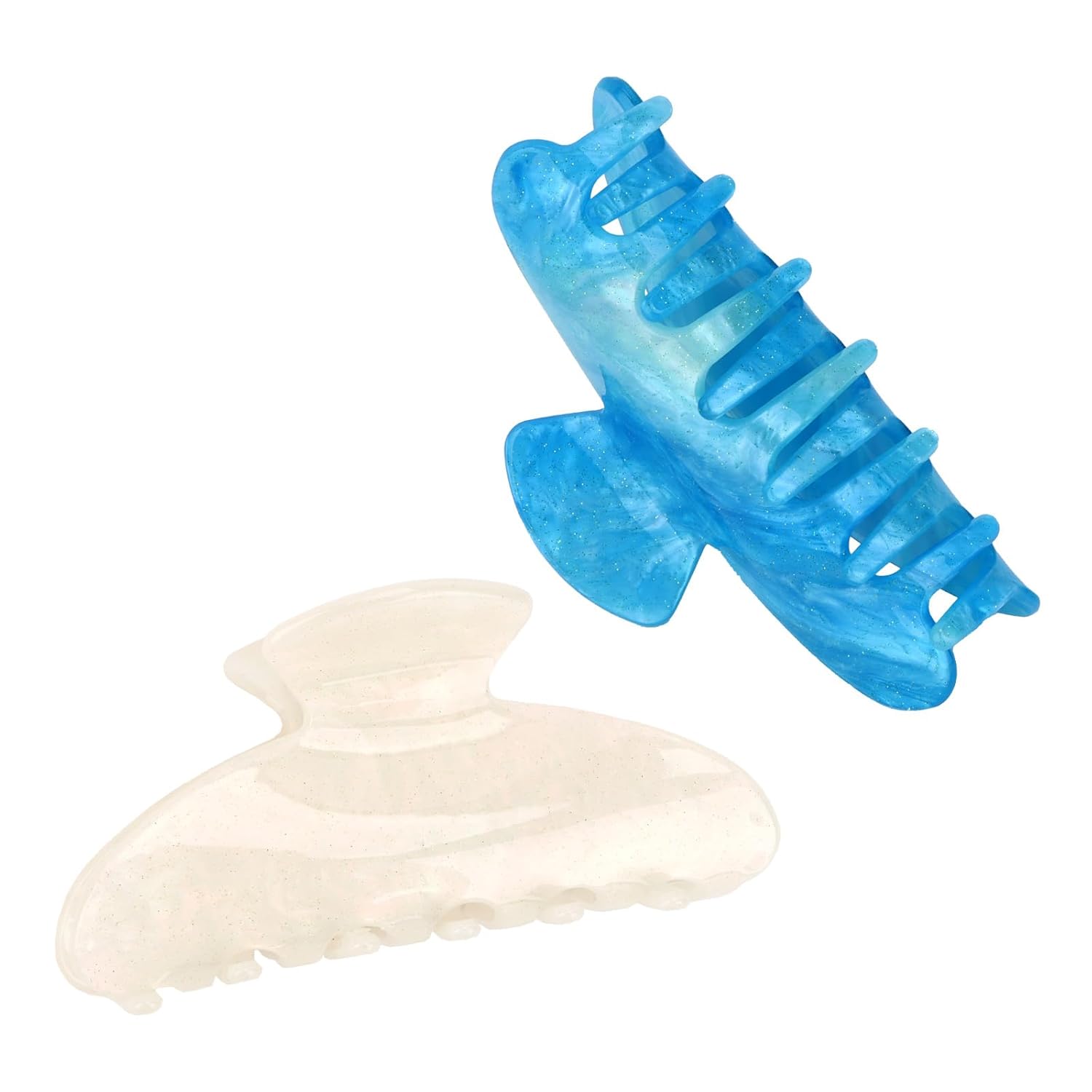 ACO-UINT 2 Pack Hair Claw Clips for Women Acrylic Claw Clips for Thick Hair Non-slip Clip for Hair Large Claws Hair Accessories for Women Girls（Black&White）