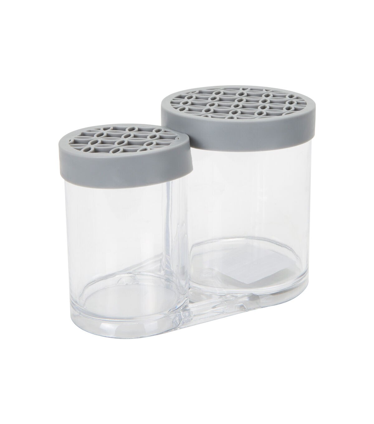 Simplify 6 Gray 2 Compartment Cosmetic Brush Holder
