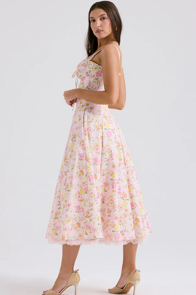 Rosalee Print Cotton Sundress