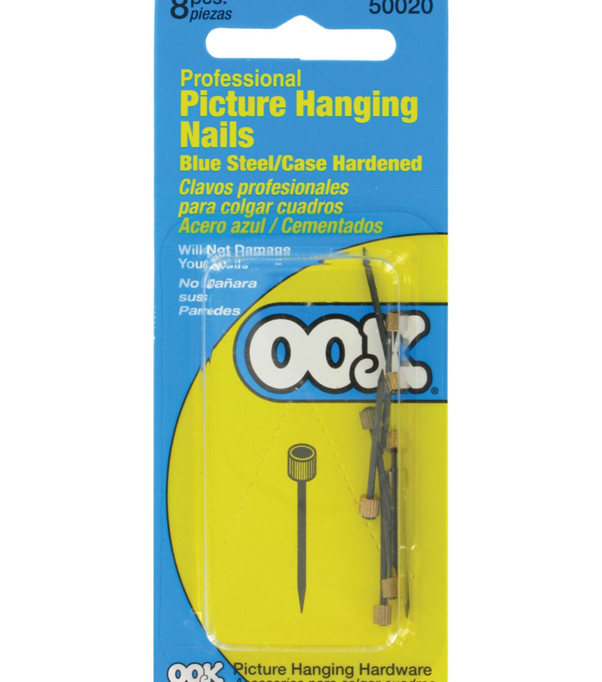 Ook 8pk Blue Steel Professional Picture Hanging Nails