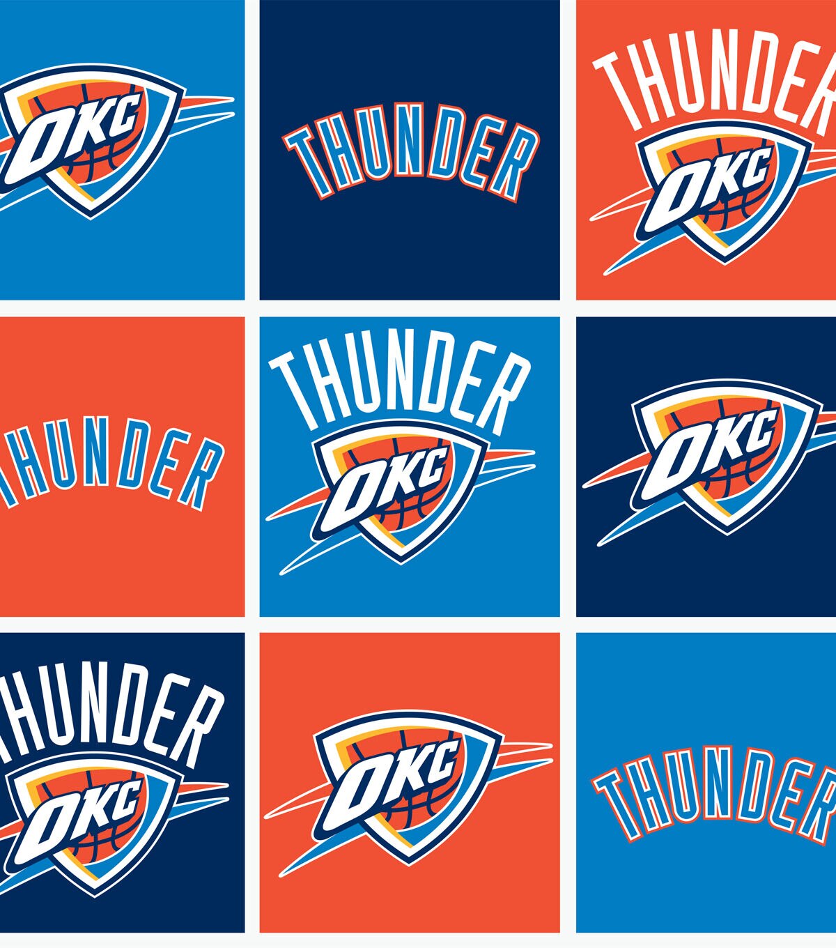 Oklahoma City Thunder Fleece Fabric Block