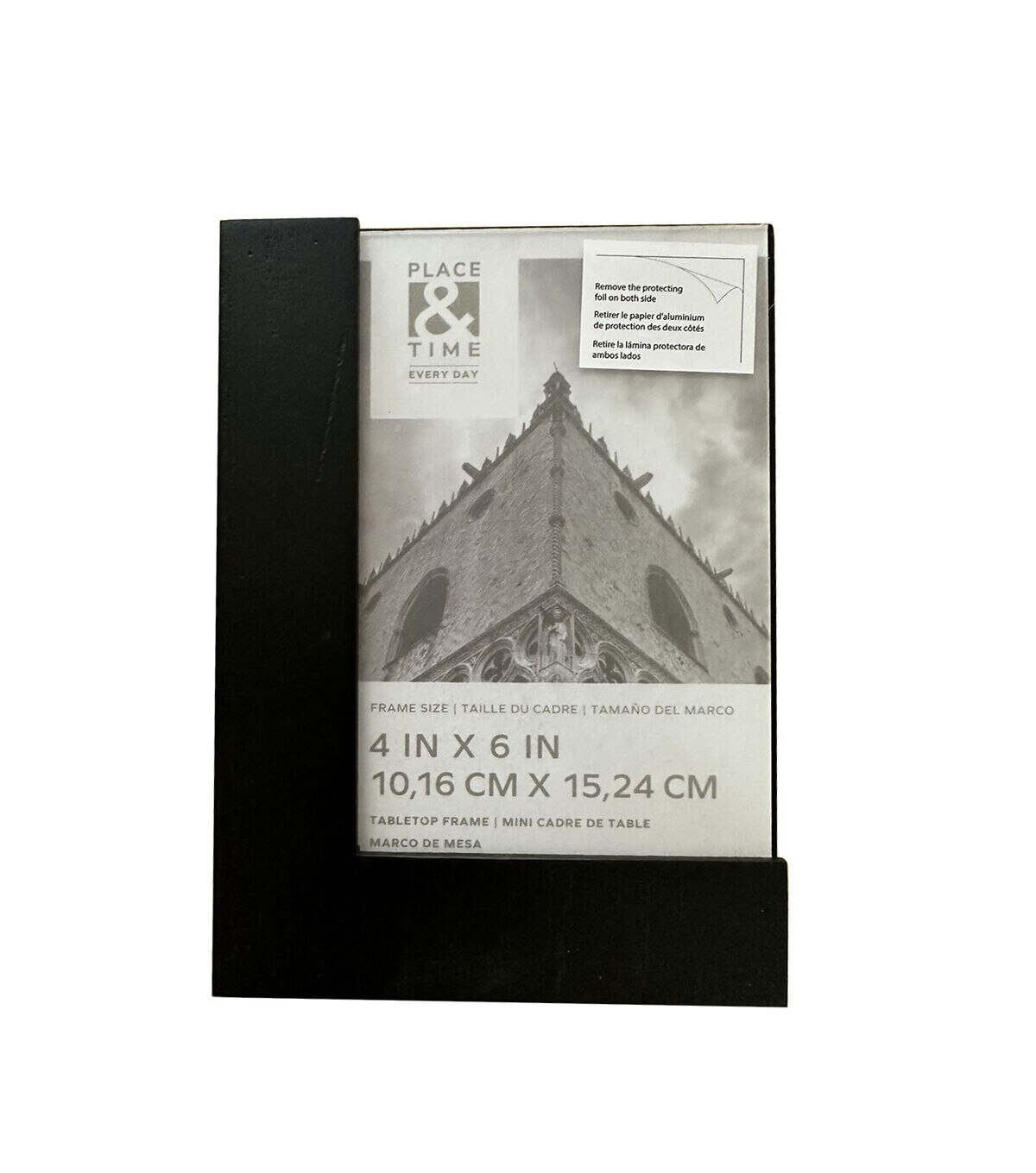 4 x 6 Black Acrylic L Base Tabletop Picture Frame by Place & Time