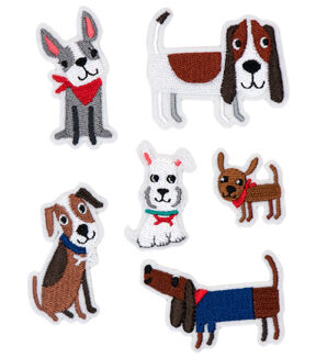 6ct Assorted Dogs Iron On Patches by hildie & jo