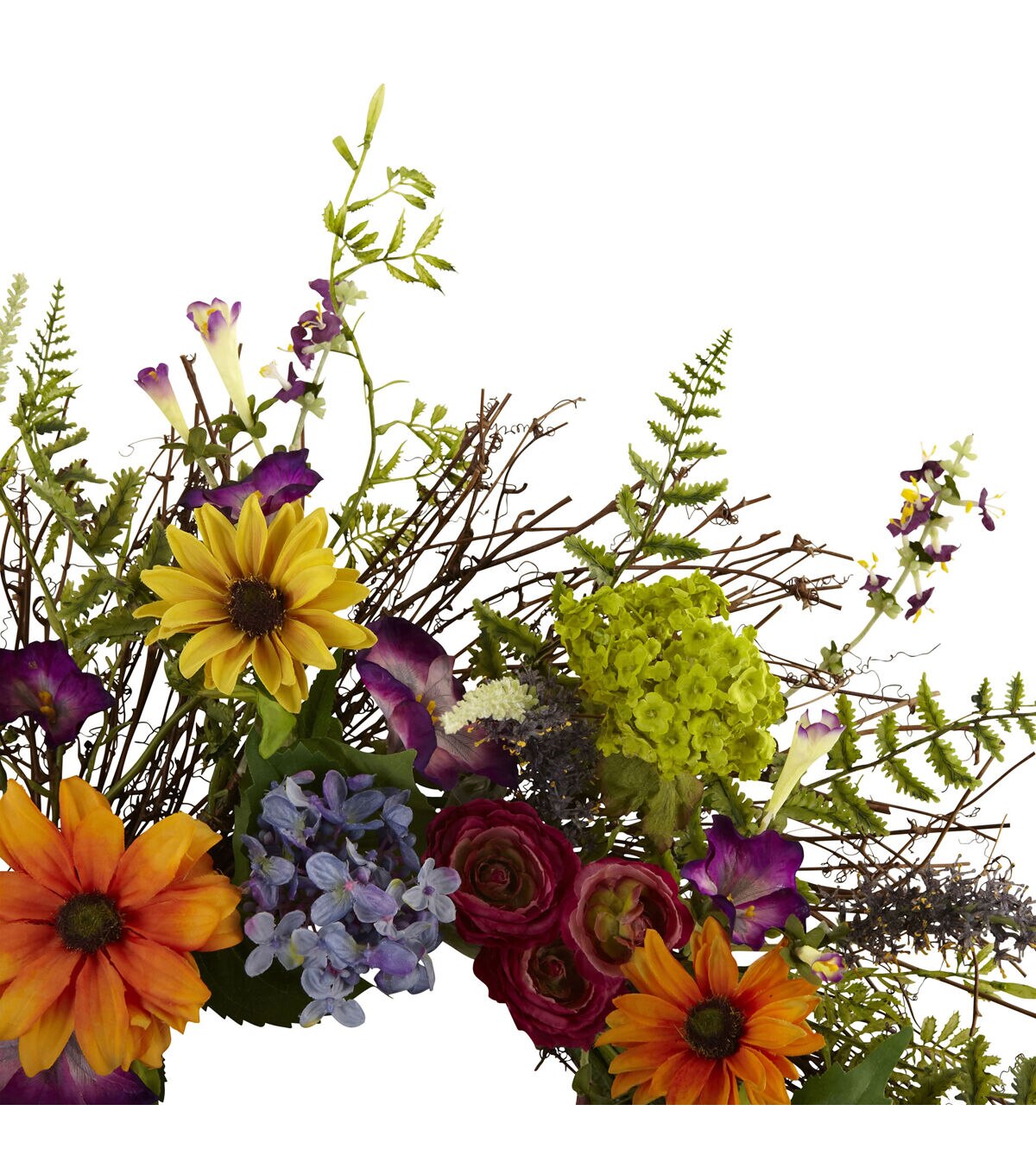 Nearly Natural 24 Spring Garden Wreath with Twig Base